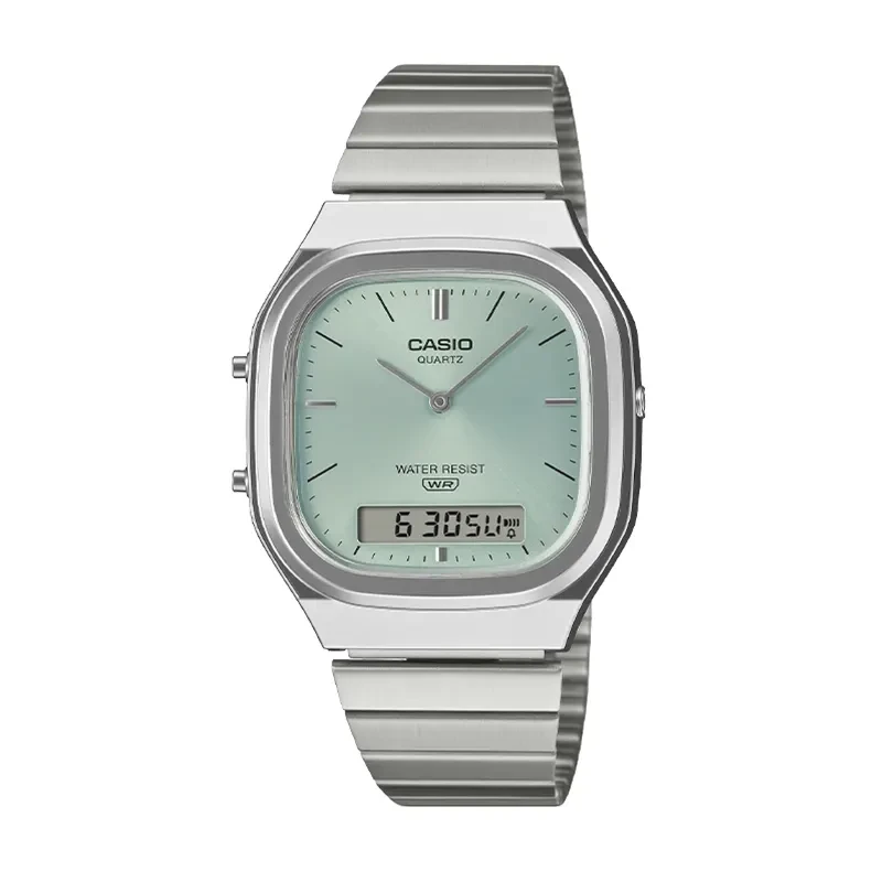 Casio Vintage Ana-Digi Stainless Steel Men's Watch- AQ-240E-2A